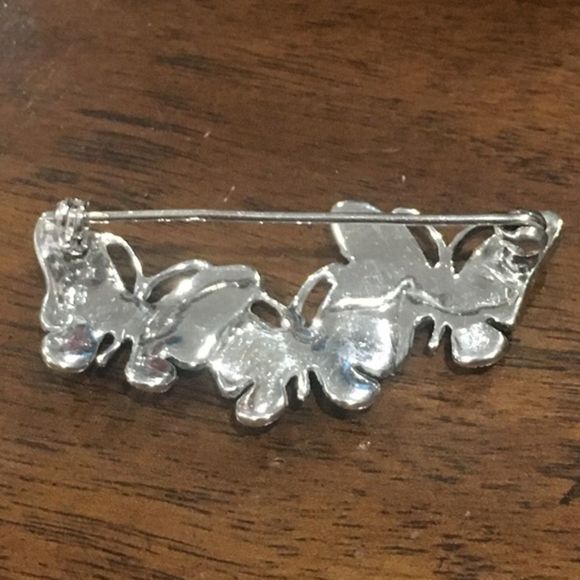 Vintage Sterling Silver Marcasite Butterfly Pin Broach - Picture 6 of 11